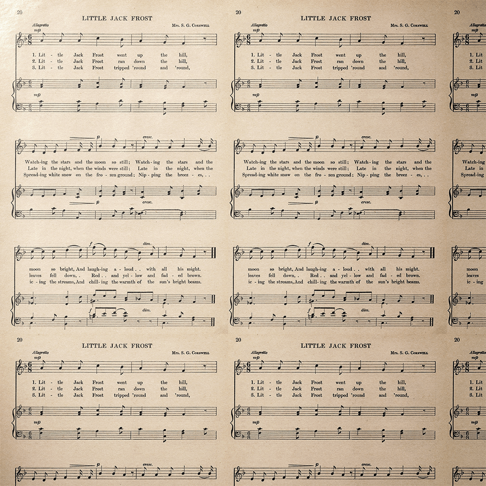 Sheet Music Gift Wrapping Paper - The Caroler&