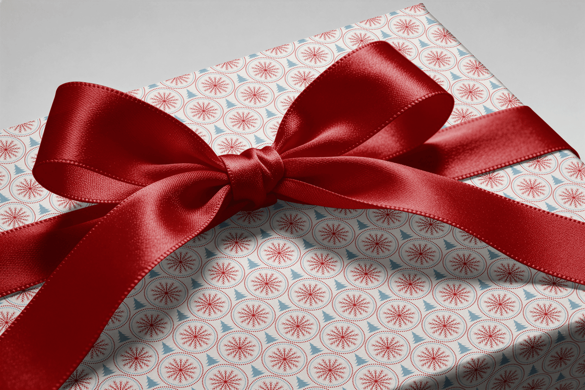 Red Christmas Wrapping Paper - Flurry & Branch - Haus of Wrap