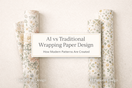 AI-Generated Designs vs Traditional Patterns in Wrapping Paper - Haus of Wrap