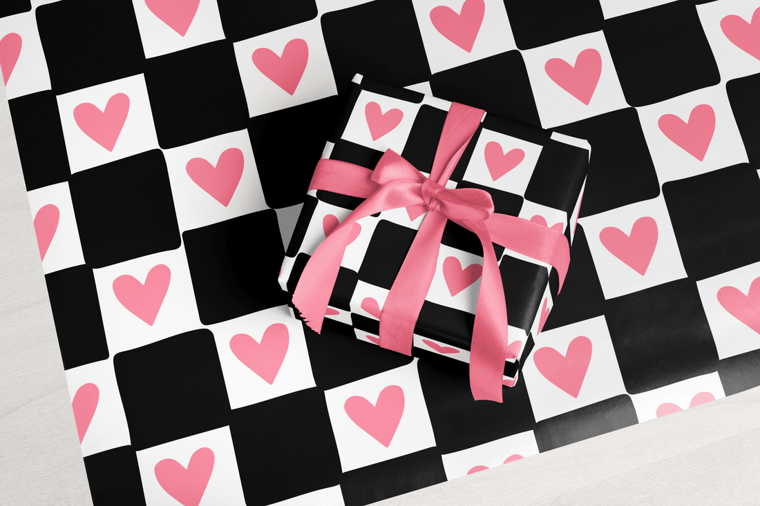Retro Check Hearts - Haus of Wrap