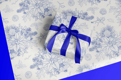 Blue Toile Flora - Haus of Wrap
