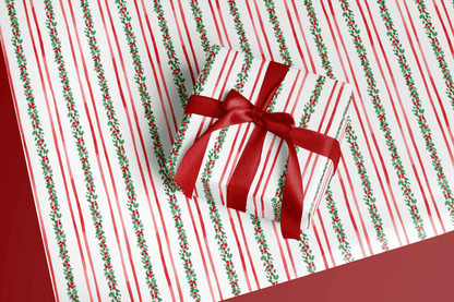Hollyberry Stripe - Haus of Wrap