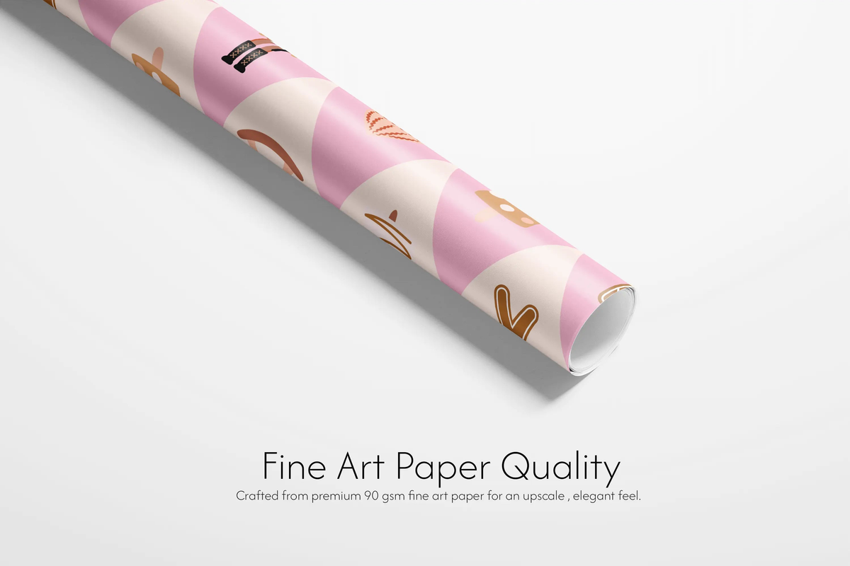 Haus of Wrap Sugar Plum Diamond pink gift wrap roll, fine art paper—perfect for birthdays, weddings, and holiday presents.