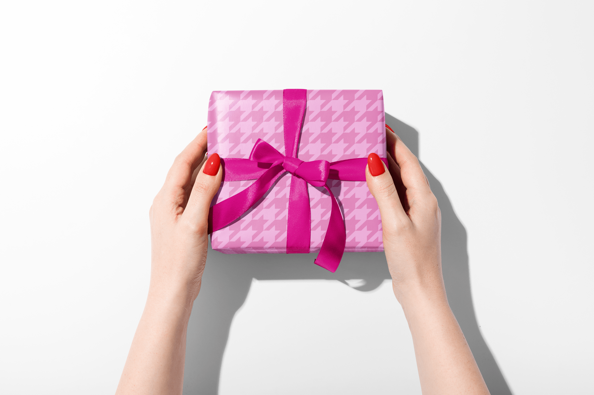 Pink Chic Houndstooth - Haus of Wrap