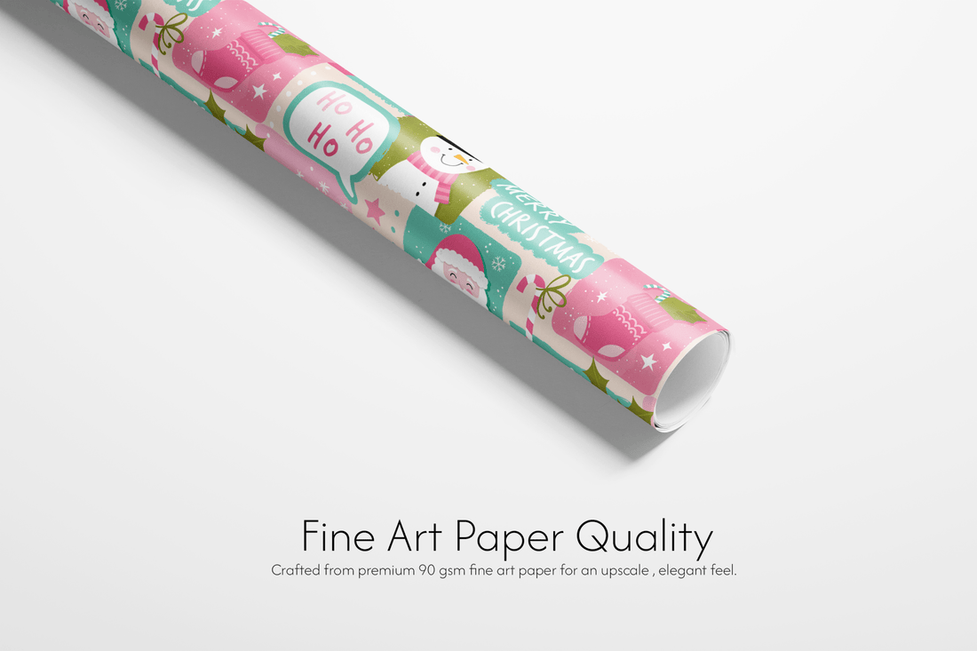 Roll of decorative paper with floral design on a white background