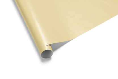 Solid pale yellow wrapping paper swatch, ideal for solid color wrapping paper and creating an elegant, subtle background for gifts.