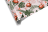 Blush pink wrapping paper with a dense pattern of large orange protea flowers, green ferns, and tropical foliage, ideal for floral wrapping paper and exotic gifts.