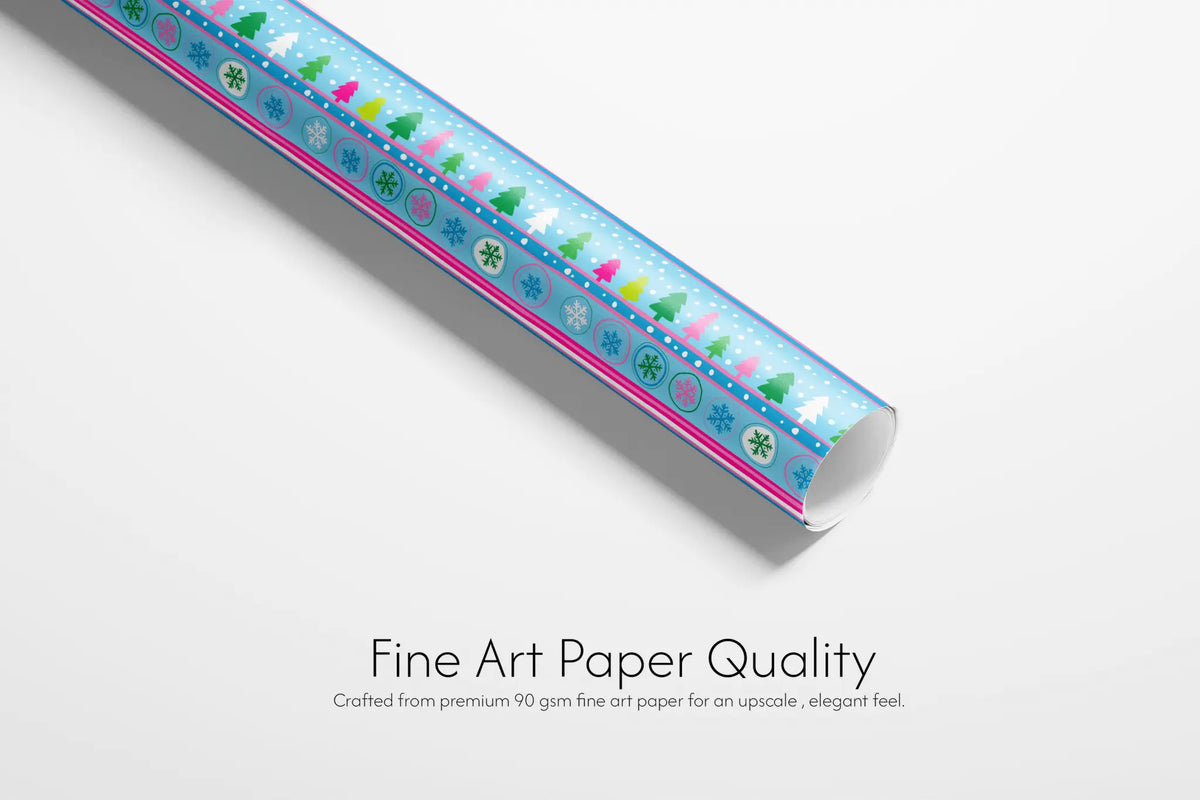Colorful Christmas Wrapping Paper - Treeline Pop - Haus of Wrap
