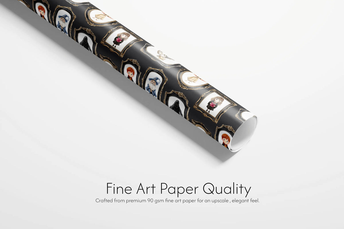 Haus of Wrap’s vintage frame wrapping paper—elegant for birthday, wedding, or holiday gifts. Fine art gift wrap design.