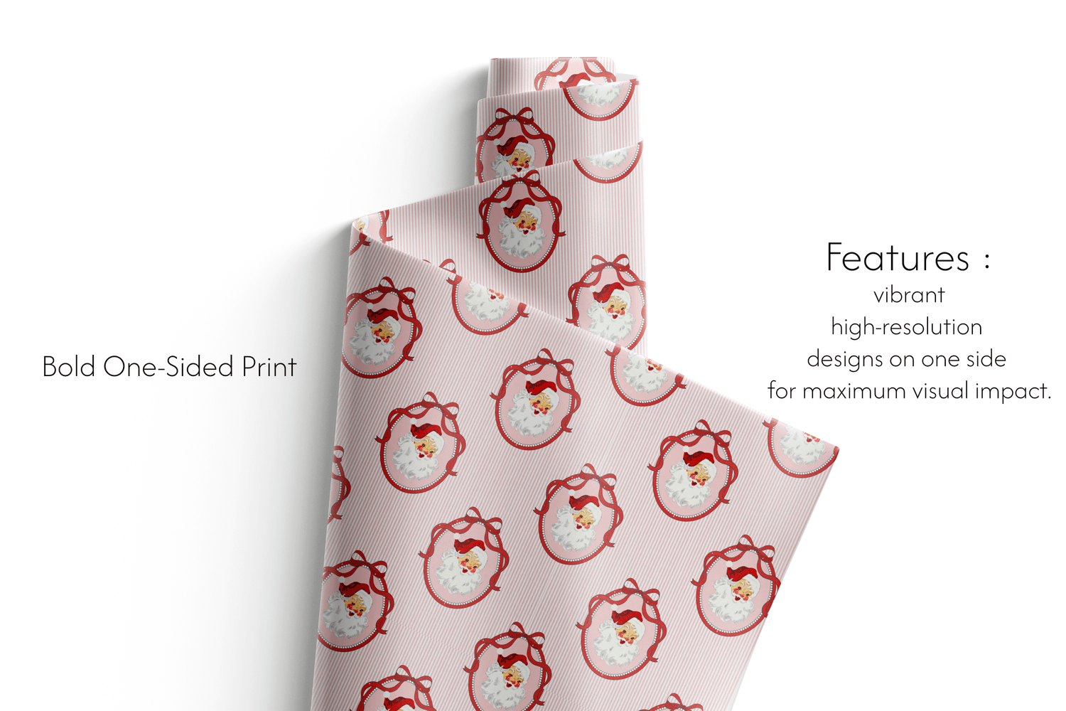 Blush Bow Santa - Haus of Wrap