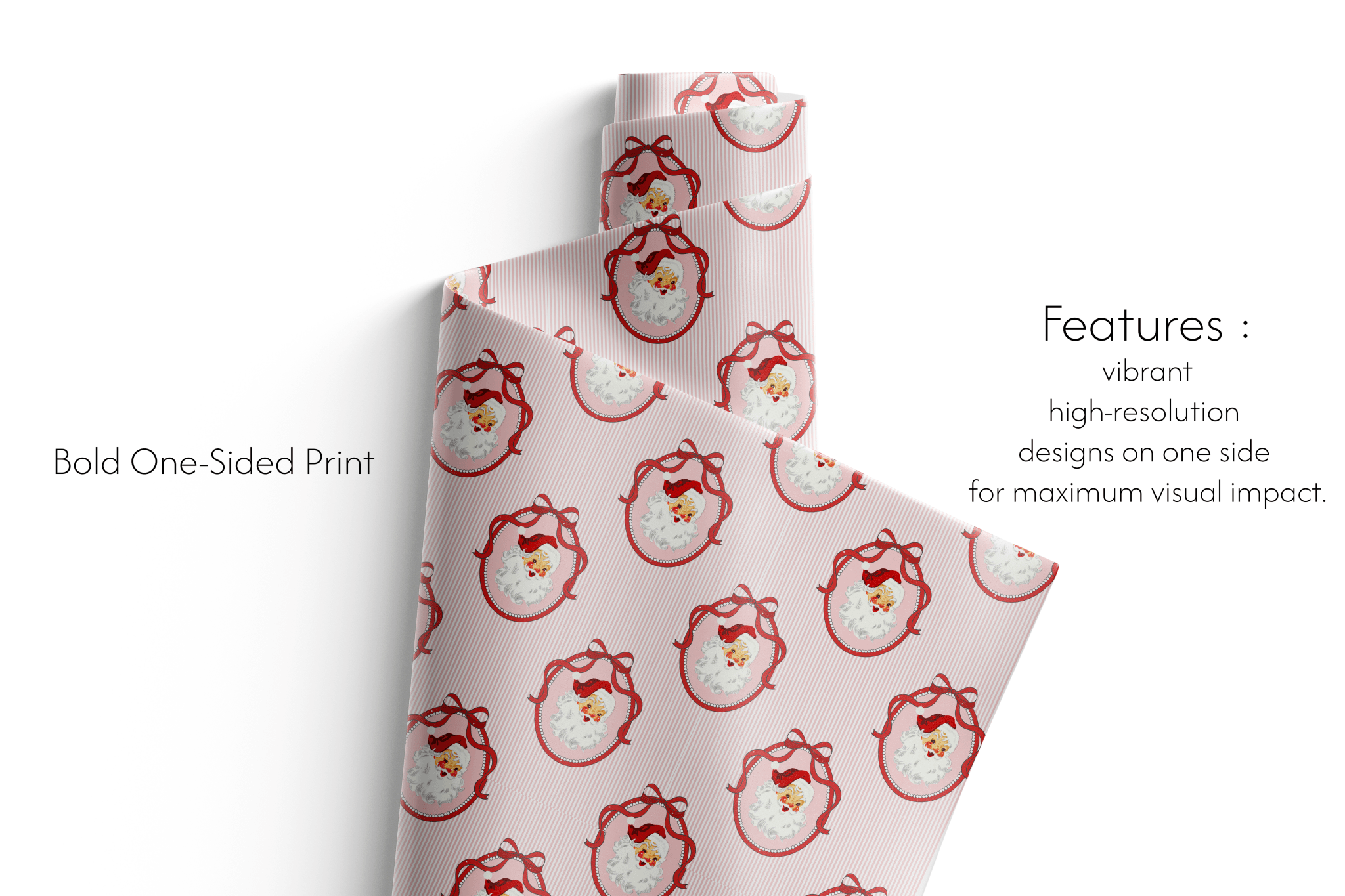 Blush Bow Santa - Haus of Wrap