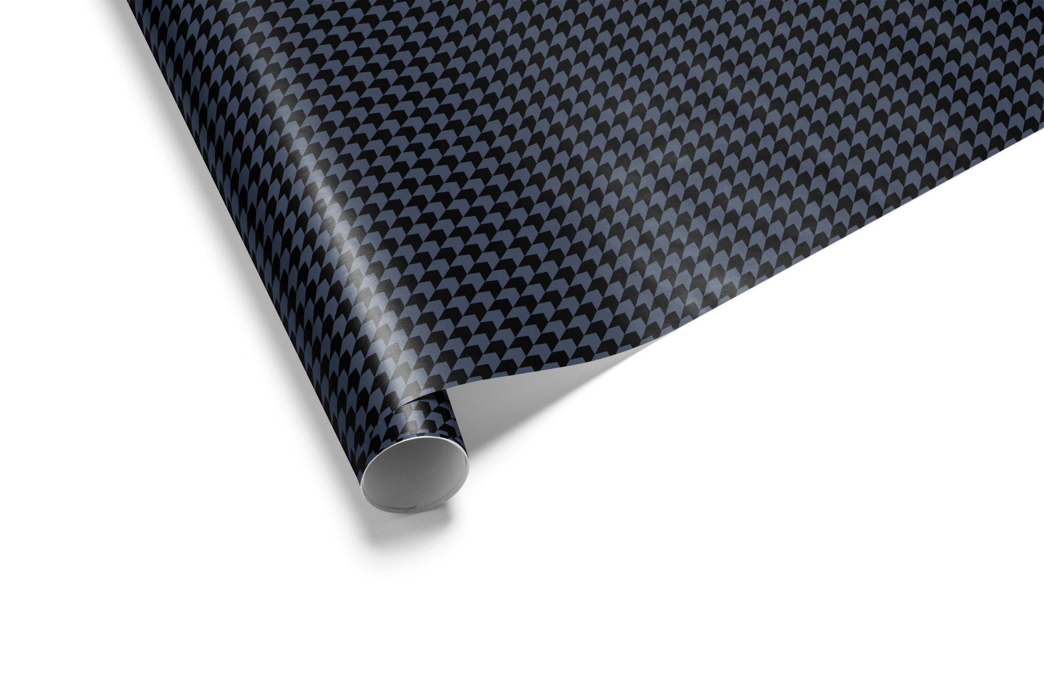 Navy and black houndstooth wrapping paper for luxury gifts, corporate occasions, and modern celebrations.