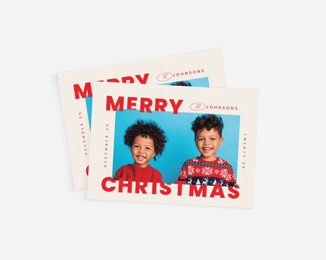 Vibrant Holiday Christmas Photo Postcard - Haus of Wrap