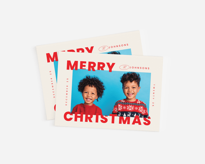 Vibrant Holiday Christmas Photo Postcard - Haus of Wrap