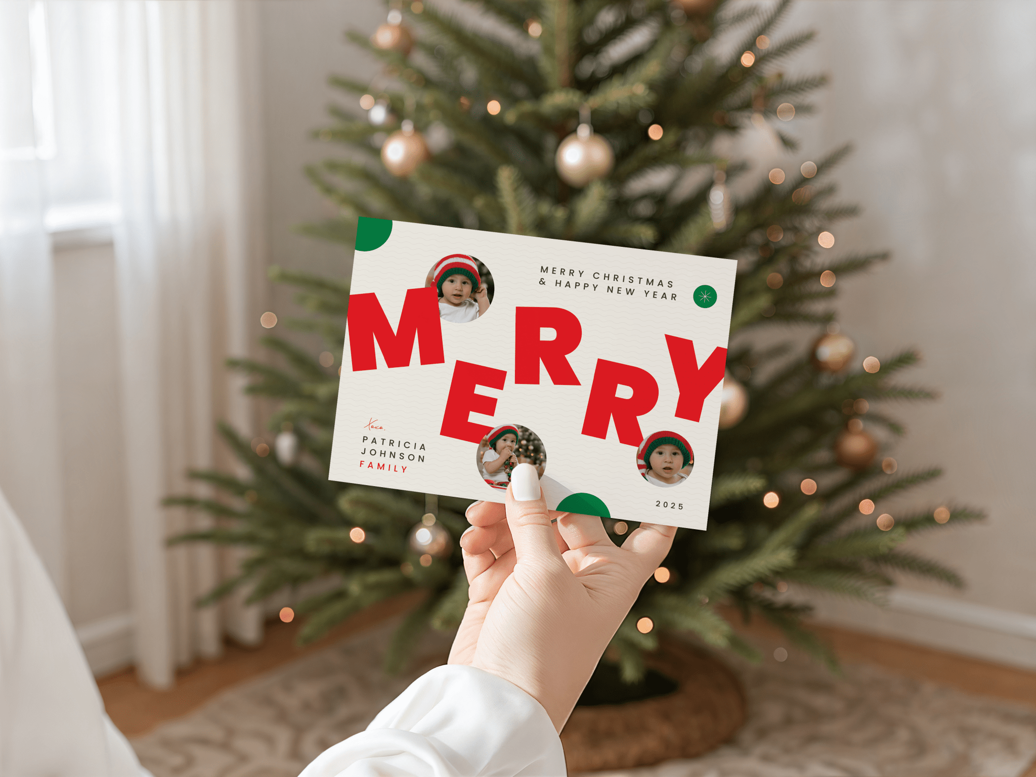 &quot;MERRY&quot; Photo Postcard - Haus of Wrap