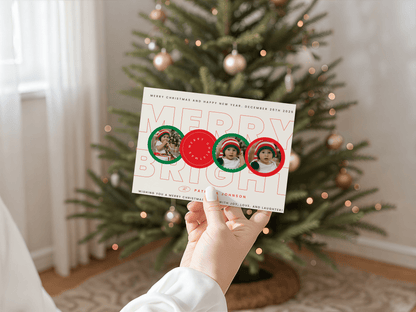 &quot;Merry &amp; Bright&quot; Photo Postcard - Haus of Wrap