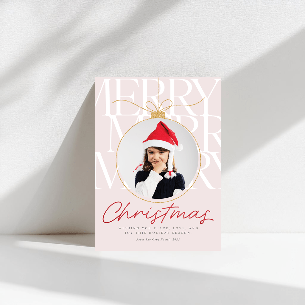 Elegant Ornament Christmas Photo Postcard - Haus of Wrap