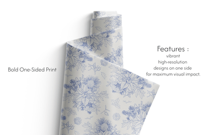 Blue Toile Flora - Haus of Wrap