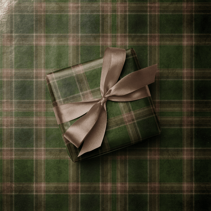 PembertonDark Green Plaid Wrapping PaperHaus of Wrap