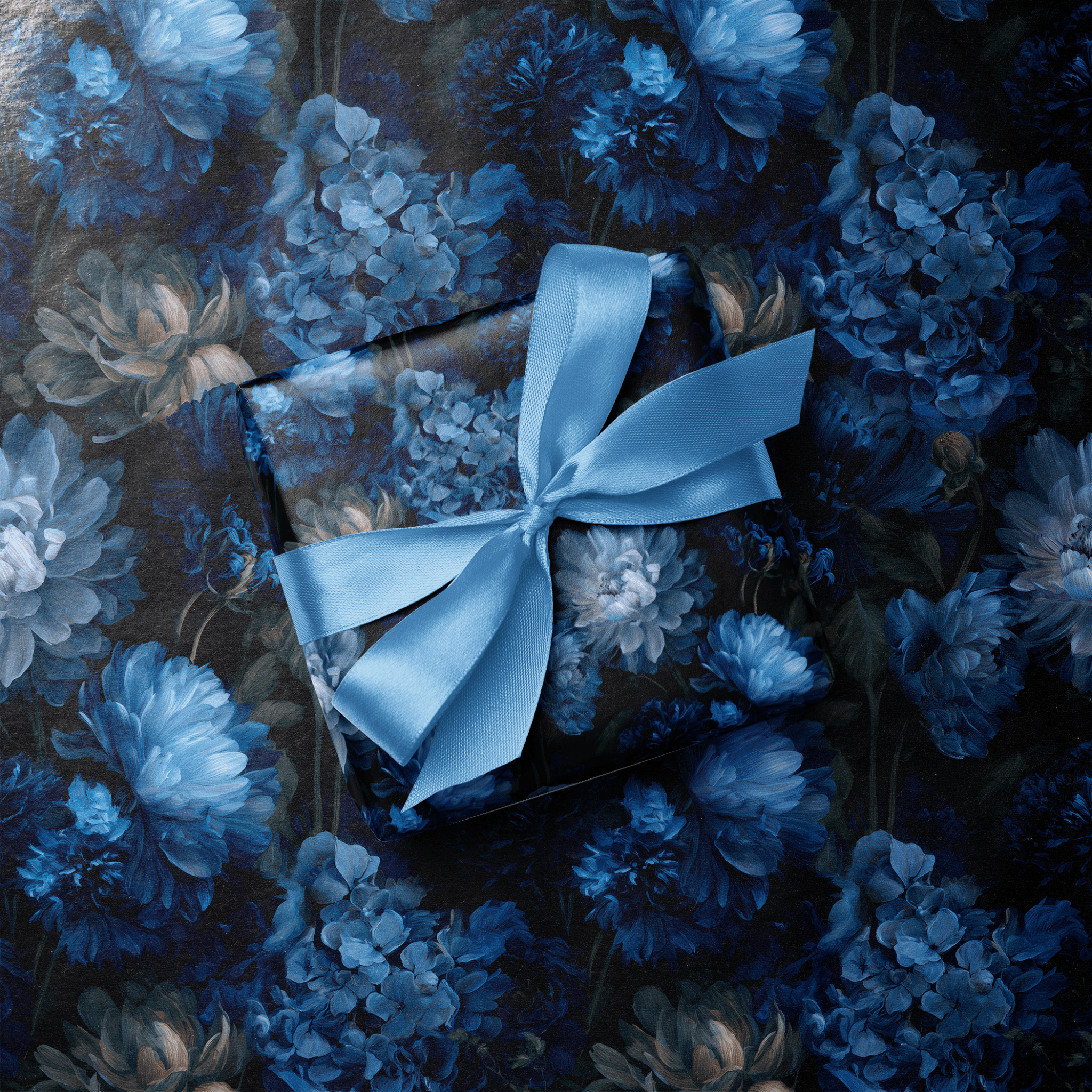 Dark Floral Wrapping PaperPrussian Haus of Wrap
