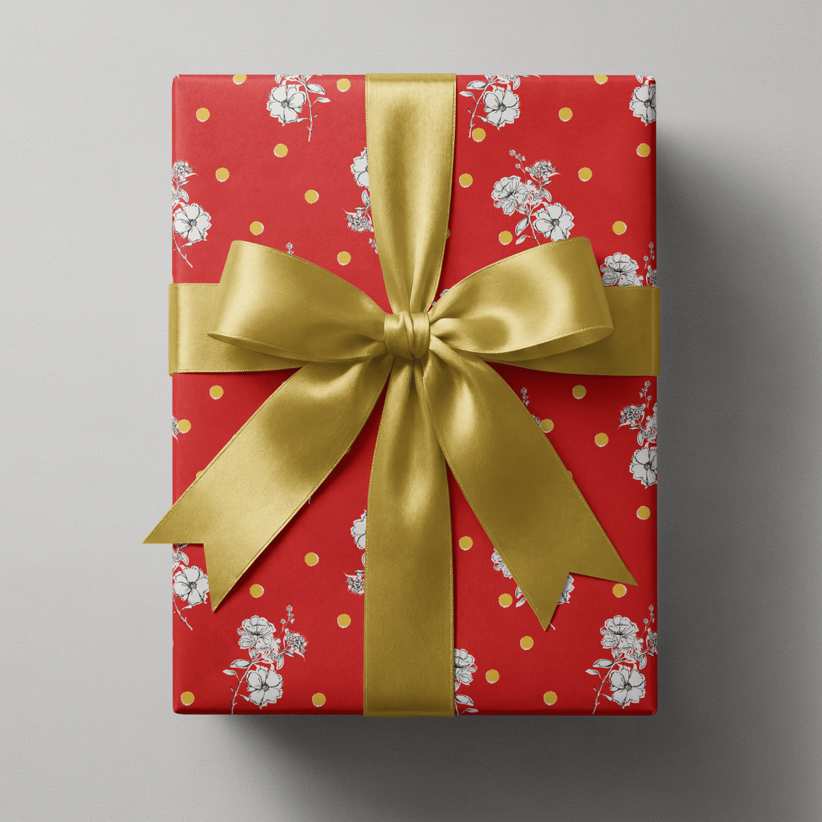 Red Wrapping Paper - Dot &amp; Posy - Haus of Wrap