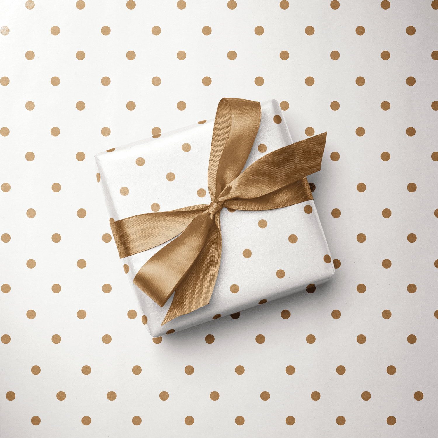 Gold and White Wrapping Paper - Spotted - Haus of Wrap