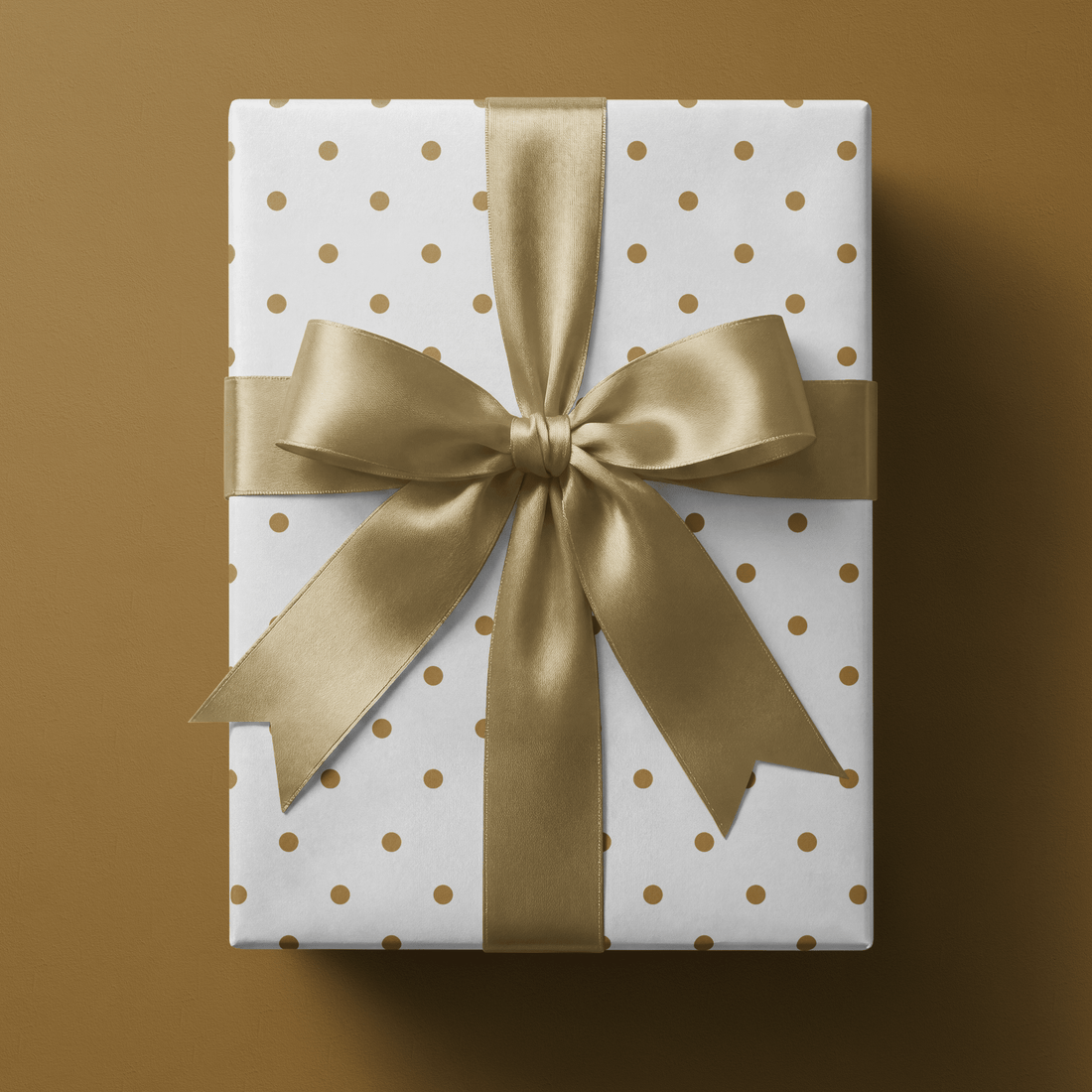Gold and White Wrapping Paper - Spotted - Haus of Wrap