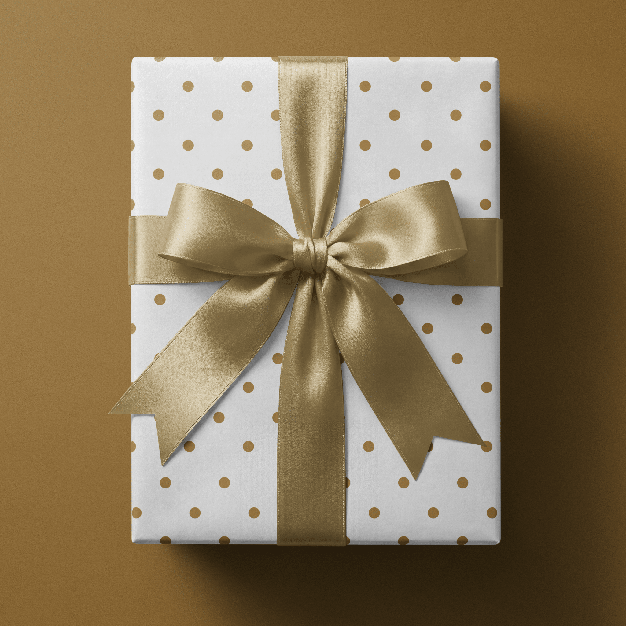 Gold and White Wrapping Paper - Spotted - Haus of Wrap