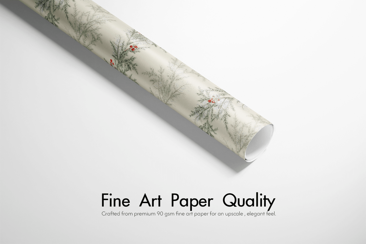 Botanical Christmas Wrapping Paper - Cedar &amp; Berry - Haus of Wrap
