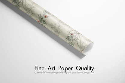 Botanical Christmas Wrapping Paper - Cedar &amp; Berry - Haus of Wrap