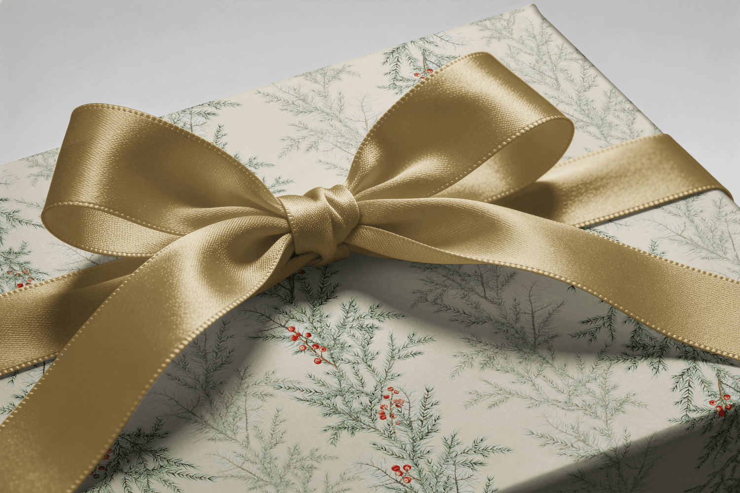 Botanical Christmas Wrapping Paper - Cedar &amp; Berry - Haus of Wrap