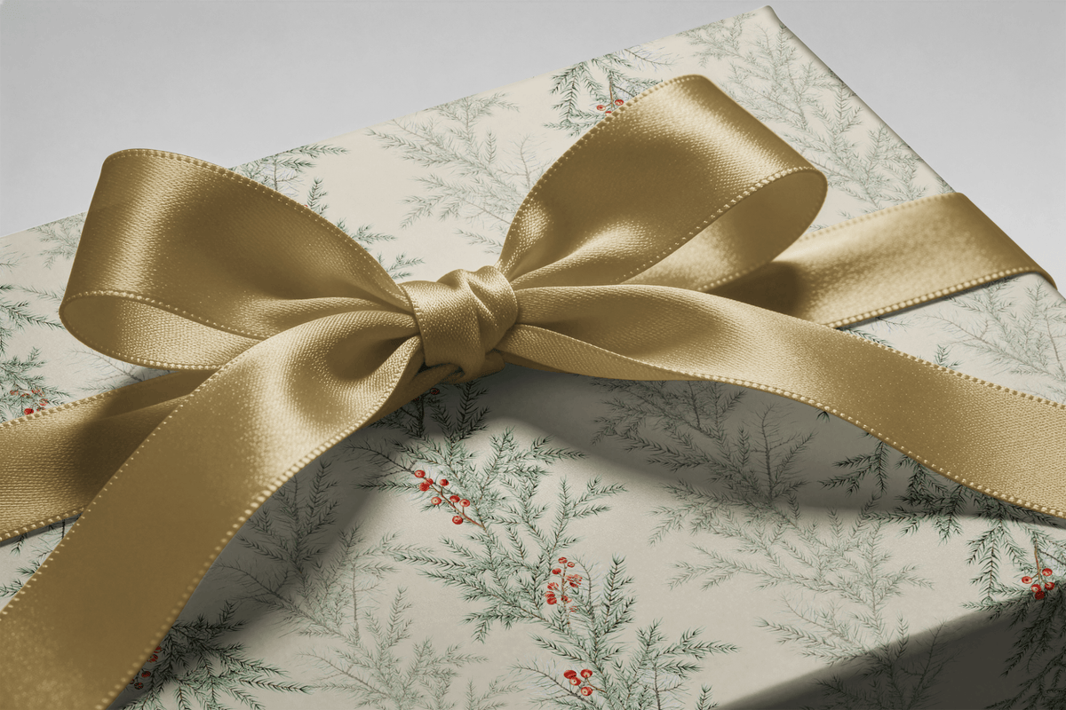Botanical Christmas Wrapping Paper - Cedar &amp; Berry - Haus of Wrap
