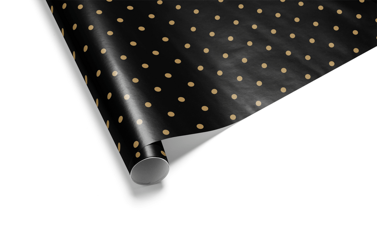 Black and Gold Wrapping Paper - After Dark - Haus of Wrap
