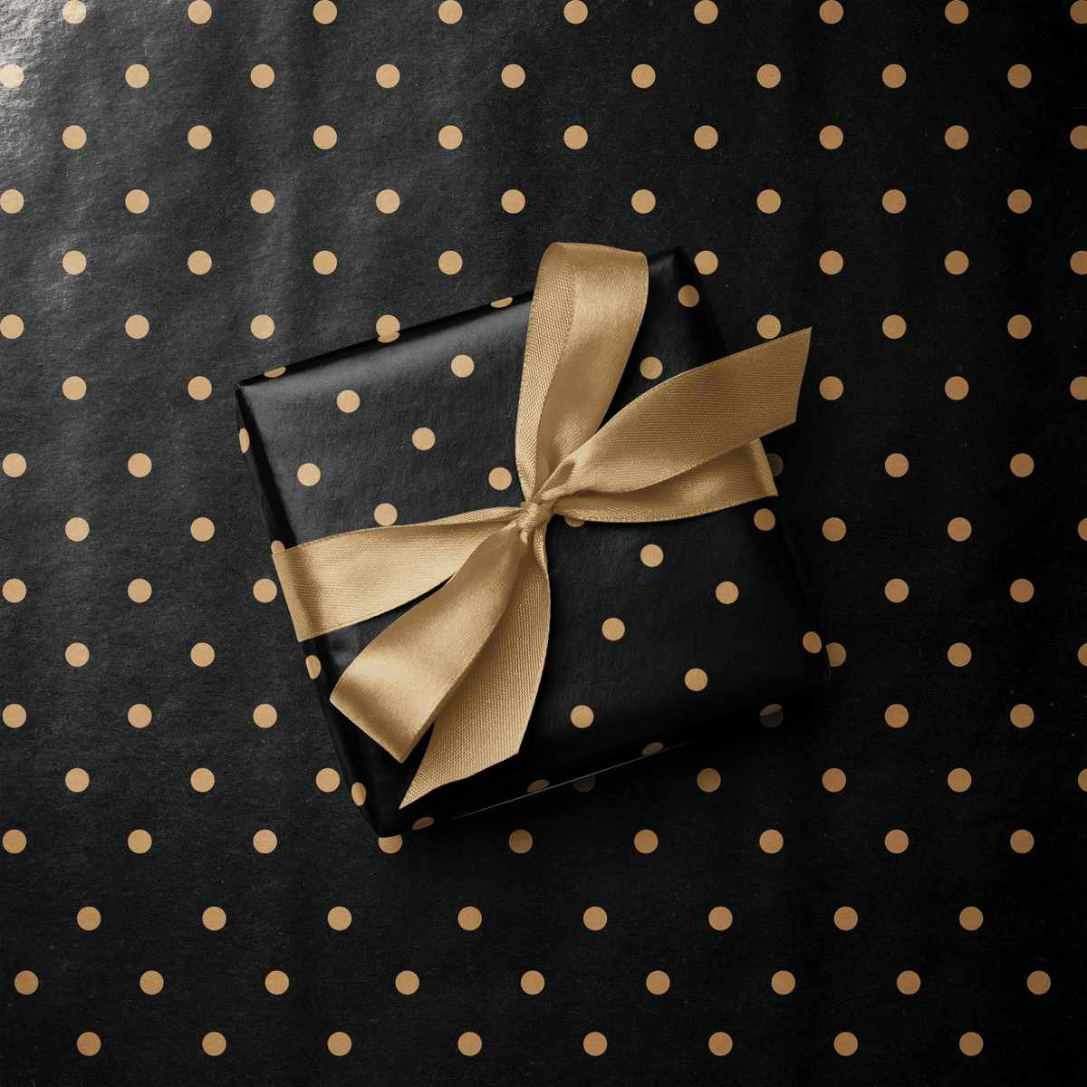 Black and Gold Wrapping Paper - After Dark - Haus of Wrap