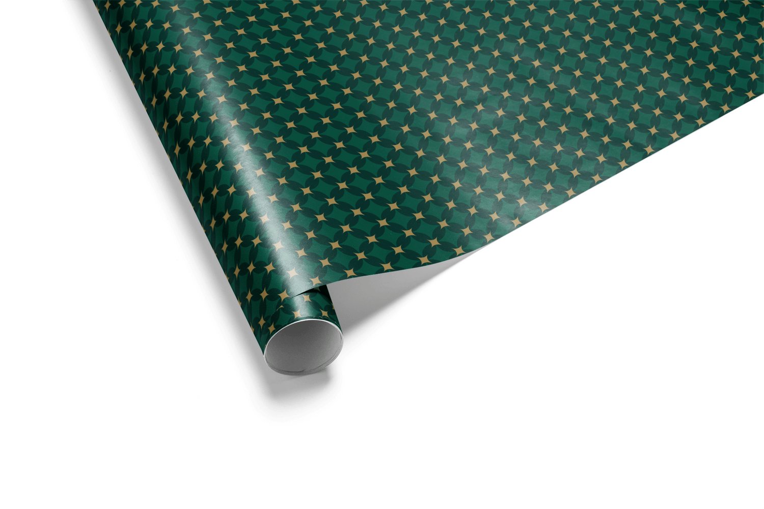 Green and Gold Christmas Wrapping Paper - Emerald Court - Haus of Wrap