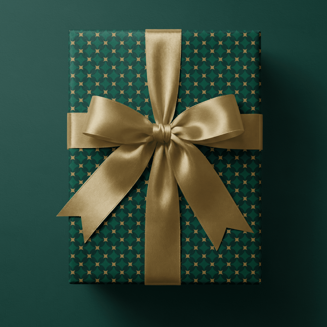 Green and Gold Christmas Wrapping Paper - Emerald Court - Haus of Wrap