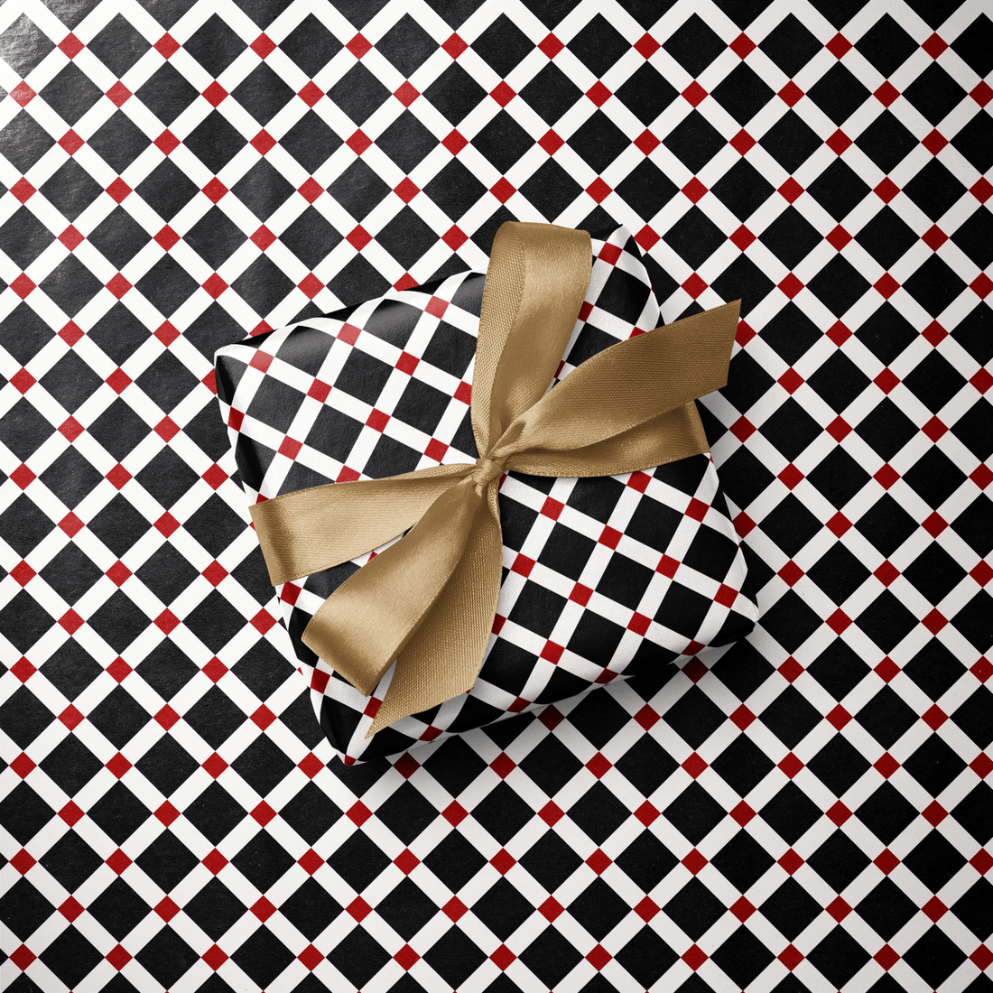 Geometric Gift Wrapping Paper - Carré Rouge - Haus of Wrap