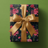Floral Gift Wrapping Paper - Rosso Notte - Haus of Wrap