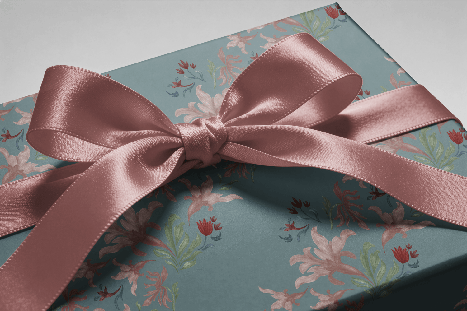 Floral Wrapping Paper Roll - Muted Garden - Haus of Wrap
