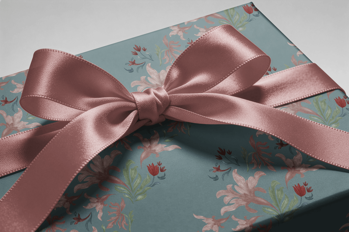 Floral Wrapping Paper Roll - Muted Garden - Haus of Wrap
