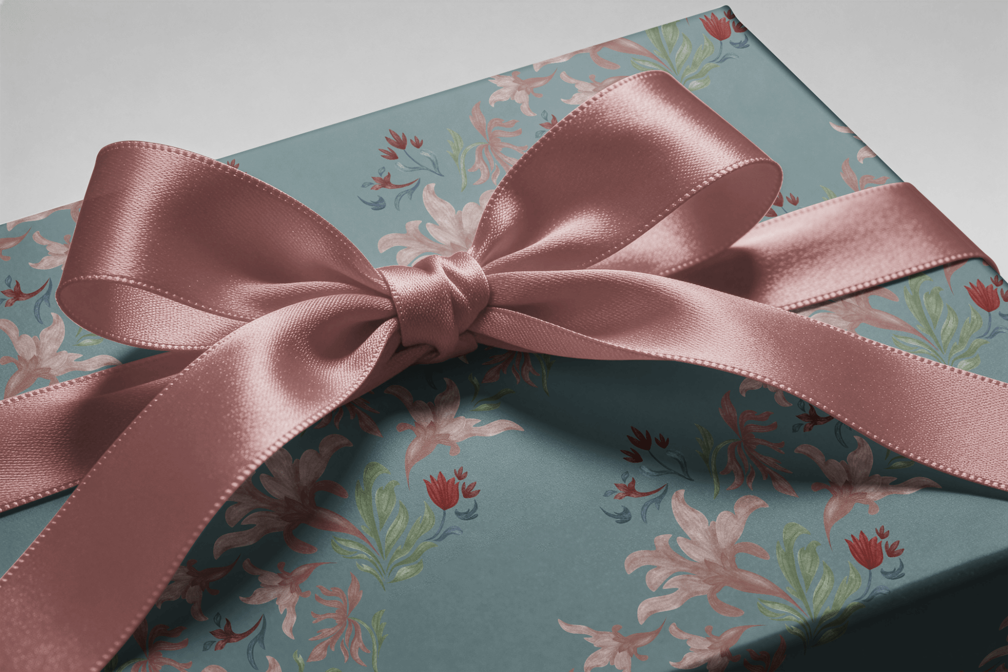 Floral Wrapping Paper Roll - Muted Garden - Haus of Wrap