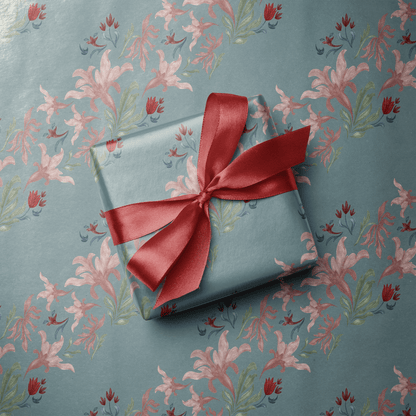 Floral Wrapping Paper Roll - Muted Garden - Haus of Wrap