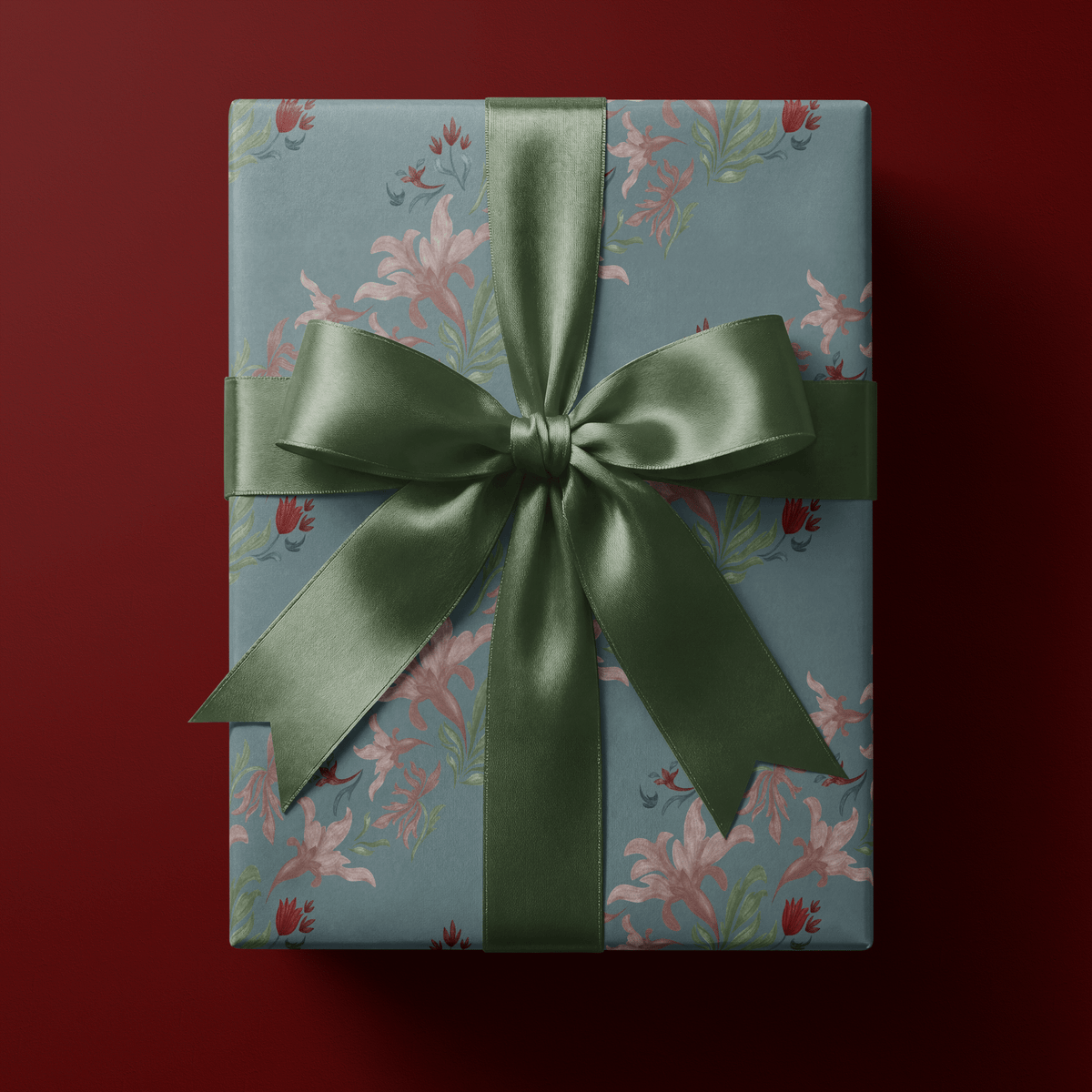 Floral Wrapping Paper Roll - Muted Garden - Haus of Wrap