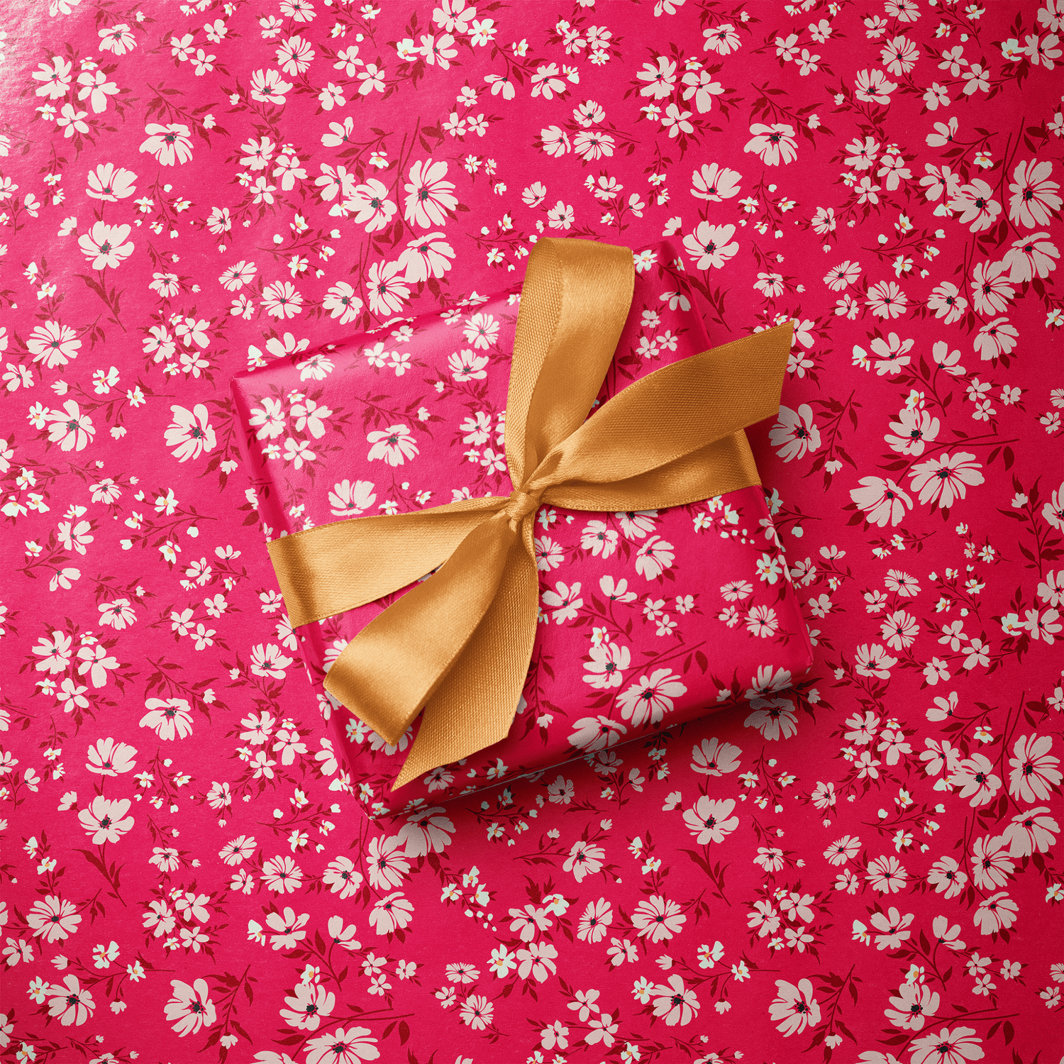 Pink Floral Wrapping Paper - Magenta Bloom - Haus of Wrap