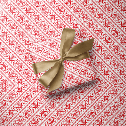 Red Wrapping Paper - Scarlet Letter - Haus of Wrap