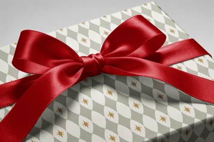 Neutral Christmas Wrapping Paper - Quiet Star - Haus of Wrap