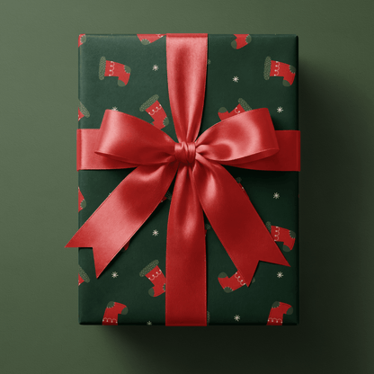 Funny Christmas Wrapping Paper - Filled &amp; Thrilled - Haus of Wrap