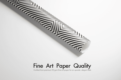 Black and White Wrapping Paper - Vortex - Haus of Wrap