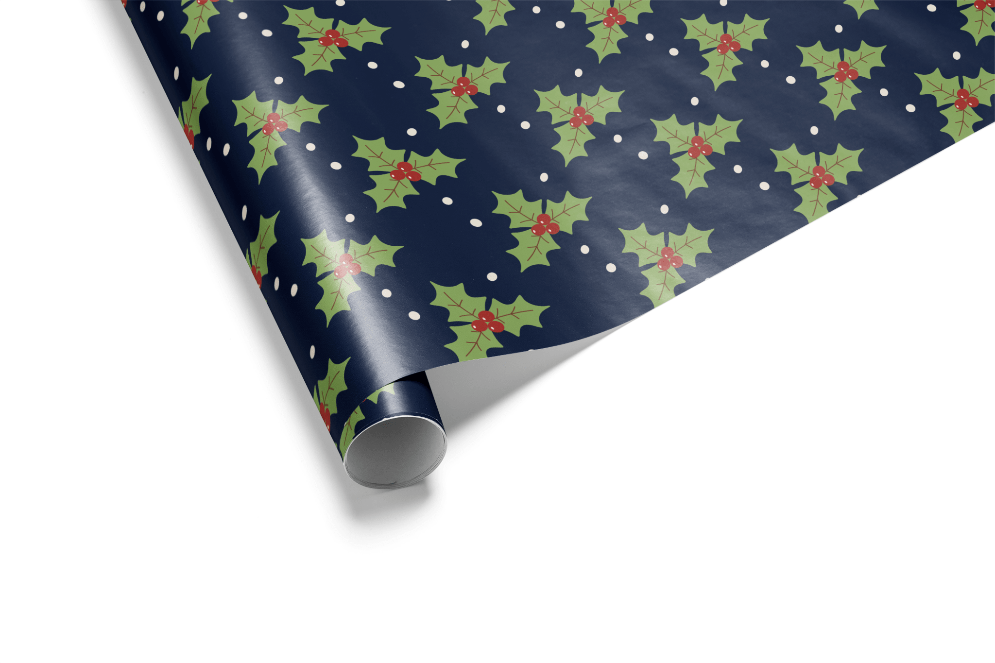Navy Christmas Wrapping Paper - Winterton - Haus of Wrap