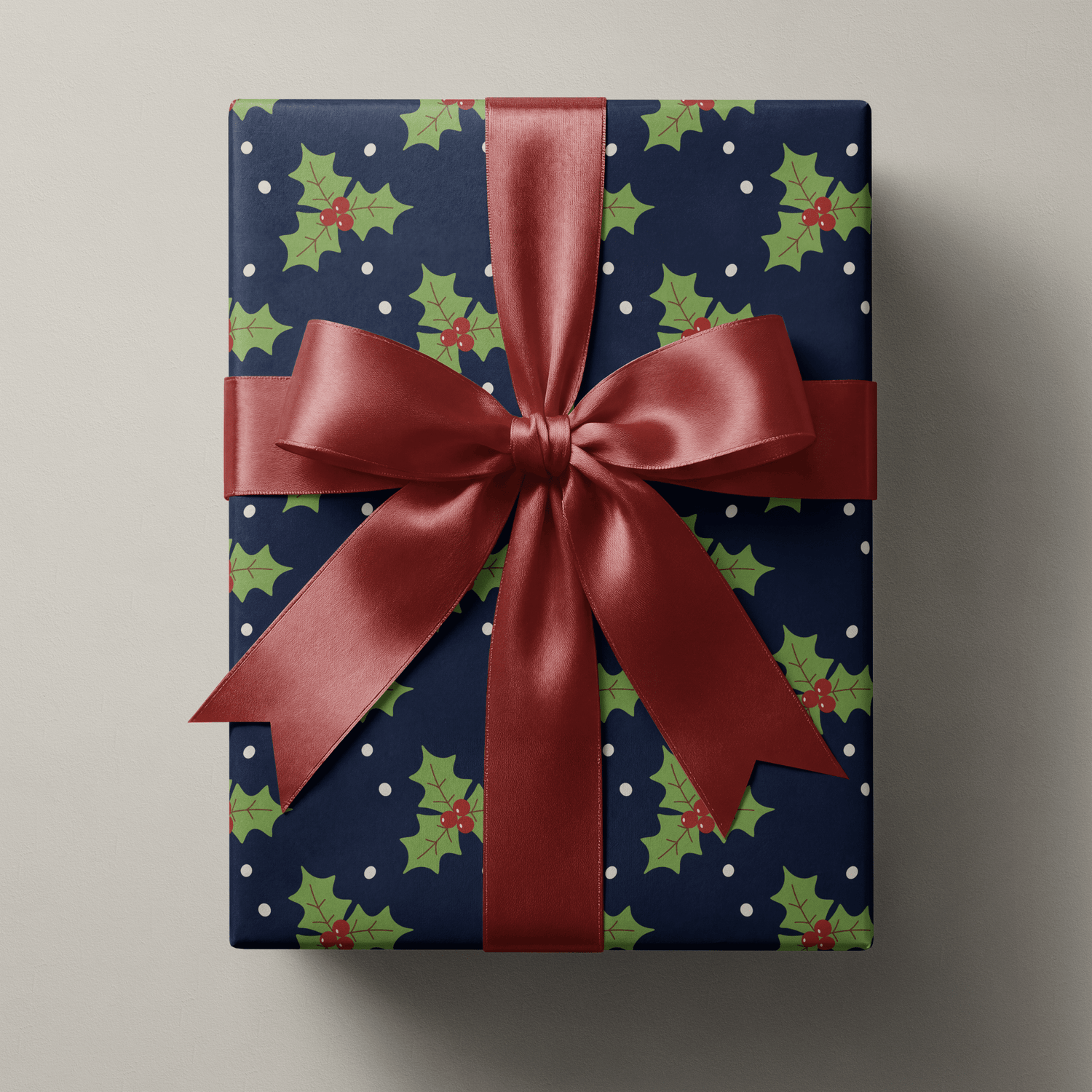 Navy Christmas Wrapping Paper - Winterton - Haus of Wrap